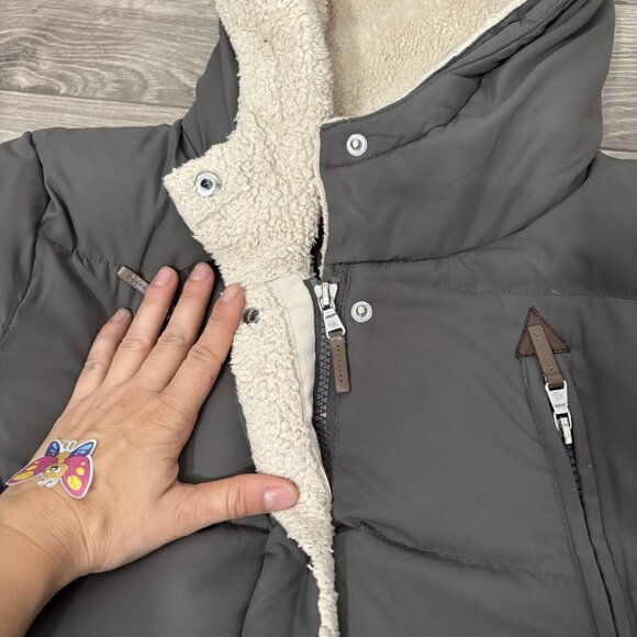 Ralph Lauren Polo Gray Women's M Winter Parka Jacket Duck Down Feather Hooded - Picture 5 of 15